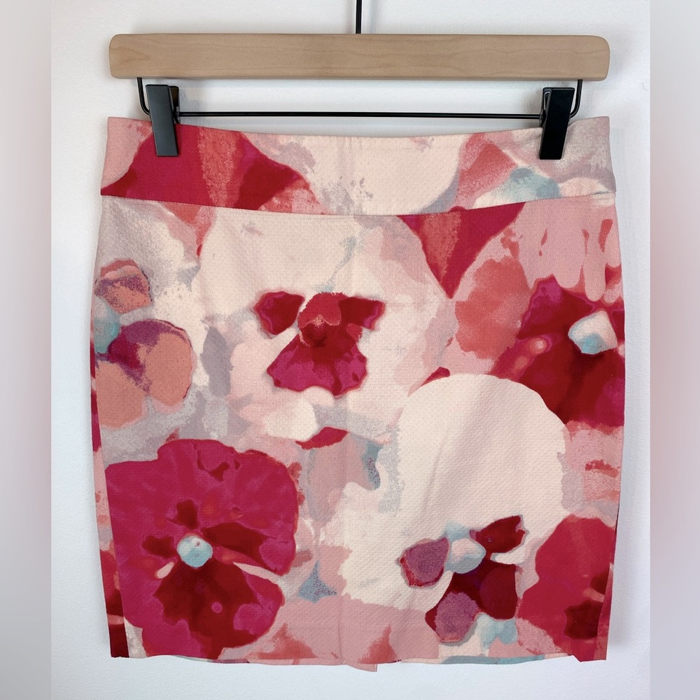 LOFT Pink Floral Skirt | Size 0